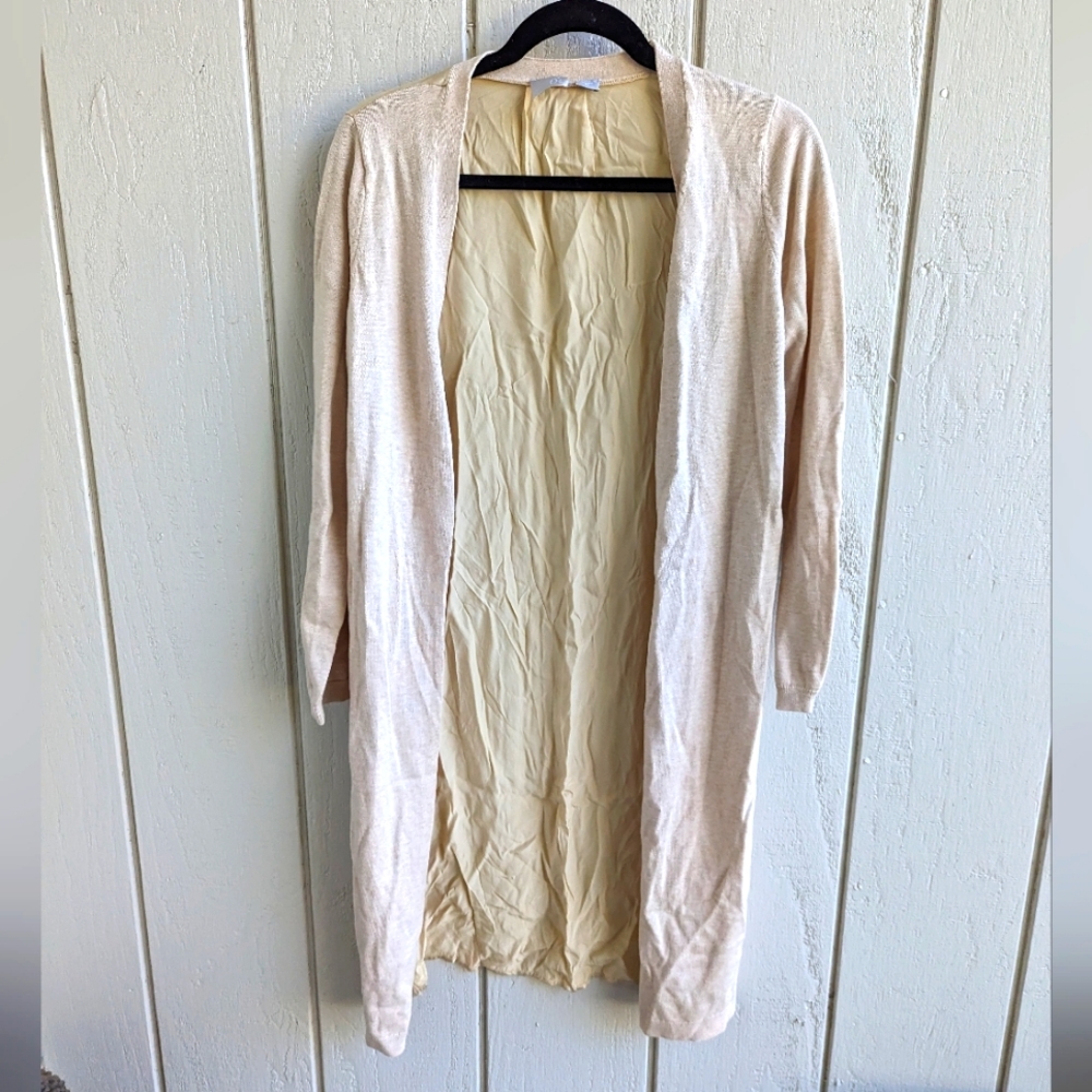 Zero Degrees Celsius Long Cardigan duster silk  Size xs
